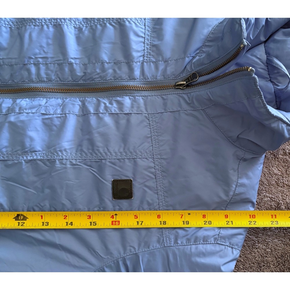 Carhartt Skyline Puffer Jacket XS Blue Quilted Lightweight Full Zip Outdoor Coat - Picture 9 of 10